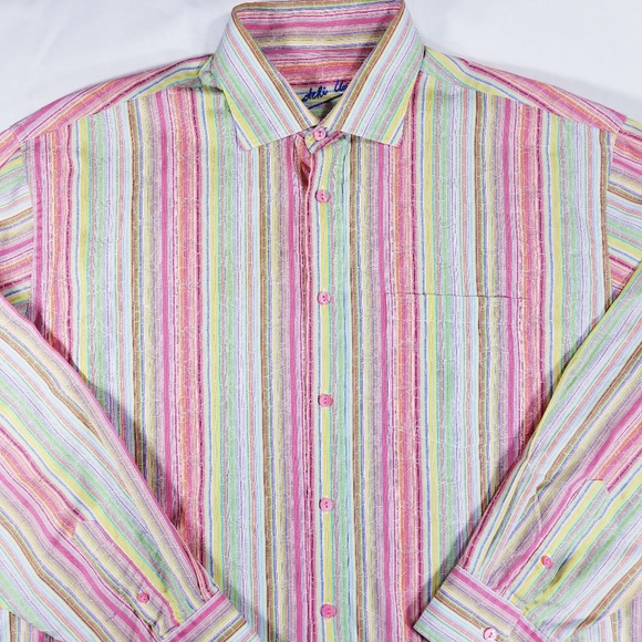 Bugatchi Uomo Multi colored button front shirt - Picture 5 of 8